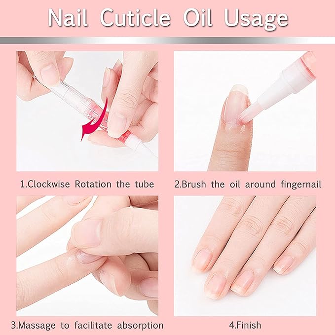 12Pcs Nail Cuticle Oils Nail Nutrition Oil Pen Nourishment Pens Cuticle Revitalizer for Agnail Nourish Skin Nail Care