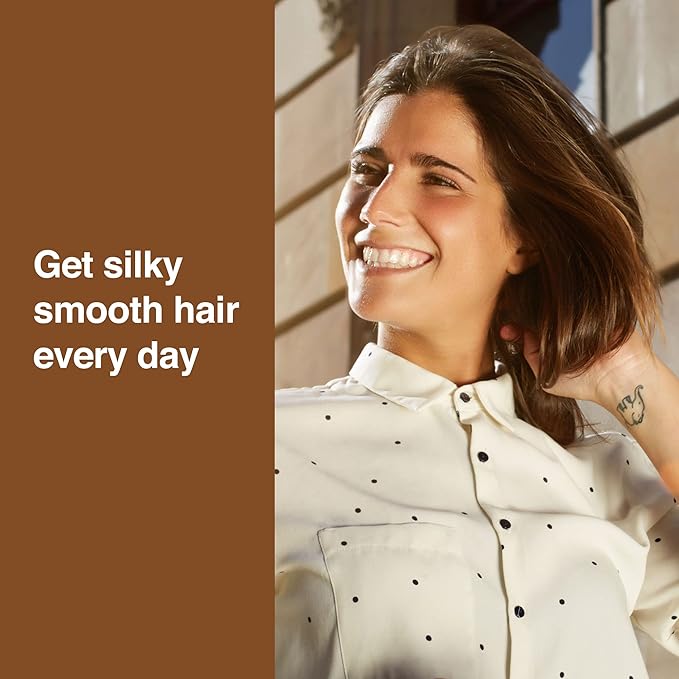 Hair Straightening Serum - Anti-Frizz Leave-in Conditioner with Keratin and Argan Oil for All Hair Types - 2 Fl. Oz.