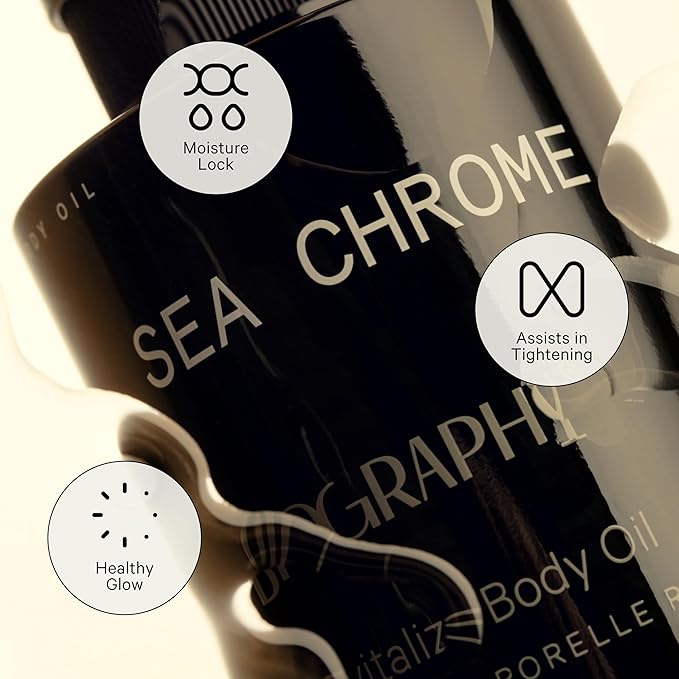 Biography Face Oil Collagen Booster, Moisturizer & Beauty Body Oil Skincare Gift Set for Women, Gua Sha w/Jojoba, Rosehip, French Marine Algae, Guarana Seed. Skin Hydrating Sea Chrome & Golden Ray