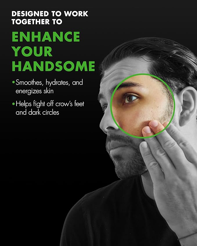 Tiege Hanley Men’s Skin Care Set, Advanced Routine (System Level 2) – Face Wash, Scrub, Moisturizer & Eye Cream for Fine Lines, Under-Eye Bags Correction, Smoother Skin Texture