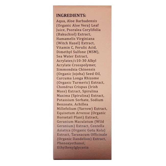 Bakuchiol Retinol Serum for Face - Retinol Alternative - Hydrating and Moisturizing - Anti Aging - Also Contains Aloe, Witch Hazel, Centella, Spirulina - 1 Fl. Oz. - Pack of 2