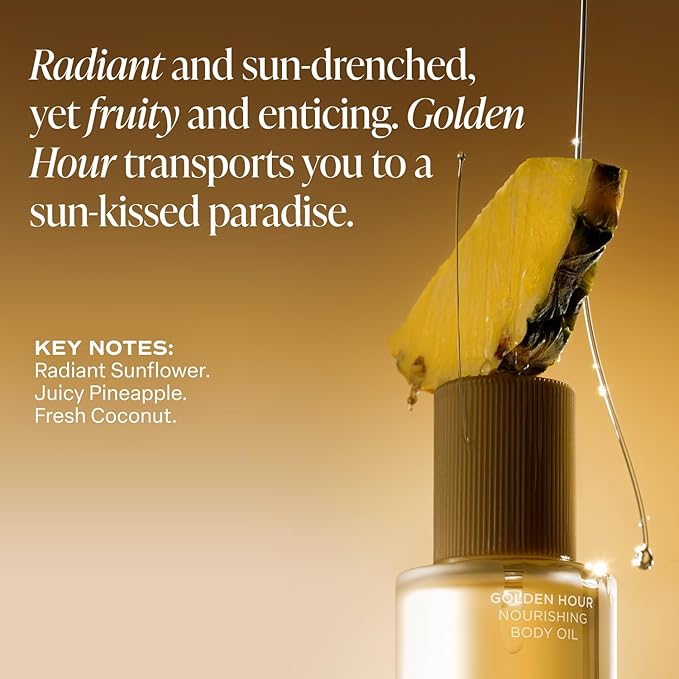 Saltair Body Oil. Luxurious Golden Hour After Shower and Bath Oil Moisturizer for Women and Men. Botanical, Non-Greasy, and Well-Absorbing Lotion for Hydrating Dry Skin. 4oz Pump Bottle