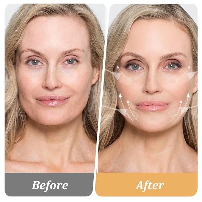 Face Lift Tapes Invisible, 20 Facelifting Tape for Face with 4 Bands Facial Patches V-Shape Face Lifting Stickers for Lifting Sagging Skin Female Neck Eye