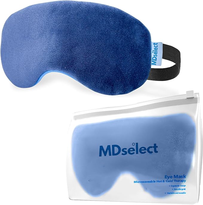 Microwavable & Freezable Hydro Beads Eye Mask - Warm & Cold Therapy for Dry Eyes, Styes, Blepharitis & Sinus Relief