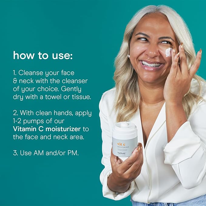 Baebody Made in USA Vitamin C Face Moisturizer - Brightening Vitamin C Cream Moisturizer with Jojoba Oil - Anti Aging and Hydrating (1.7 fl oz/50 ml)