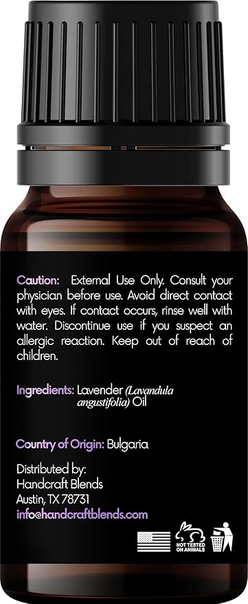 Handcraft Blends Lavender Essential Oil - 0.33 Fl Oz - 100% Pure and Natural - Premium Grade Essential Oil for Diffuser and Aromatherapy