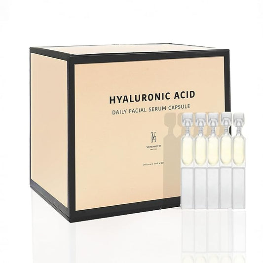 VivienneHu Hyaluronic Acid Serum Capsules, Hydrating Serum for Face with Retinol, Intense Hydration & Skin Plumping, Daily Facial Hydration Serum, Face Plumping Serum - 30 Capsules