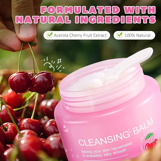 Cleansing Balm Makeup Remover, Facial Deep Clear Cleansing Balm for Makeup Removal, Hydrating & Nourising Face Cleanser, Korean Skincare, Christmas Holiday Gift for Women,100ml