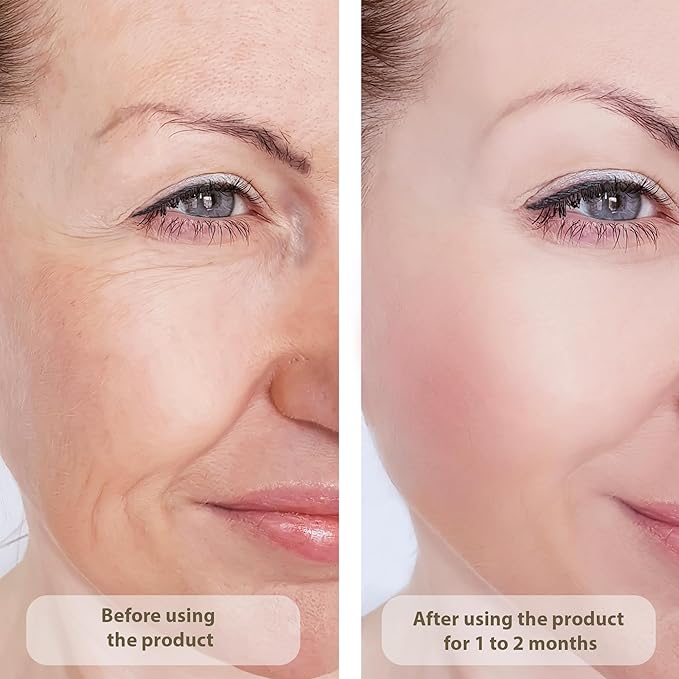 Vegan Collagen Serum for Women, Ampoule Serum with Mushroom Collagen & Idebenone, Face Serum for Anti Aging, Anti-Wrinkle, Glass Skin, Night Serum, Korean Skin Care, Suitable All Skin Types