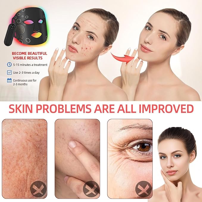 Red Light Therapy Mask FSA/HSA Eligible LED Facial Mask Light Therapy for Face Skin Care for Acne Wrinkles