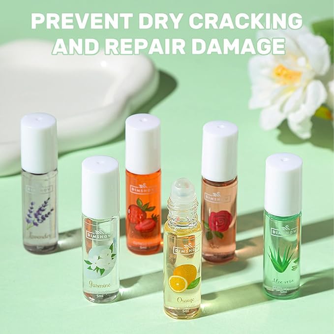 6Pcs Cuticle Oil set Nail Revitalize Oils For Growth And Strength, Cuticle Remover - Nails Strengthener - Cuticle Softener, Finger Edge Oil Nourishes (0.17 fl.oz/5ml Rollerball)