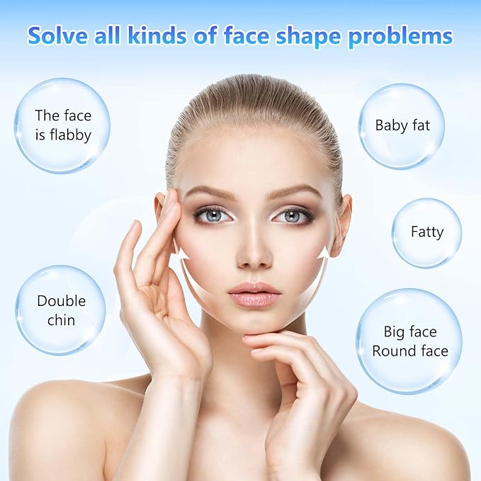 5PCS Bloskin Double Chin Mask Reusable,Bloskin Lifting Face Mask,Bloskin Double Chin Mask, Bloskin Lift,V Line Lifting Mask for All Skin Types,V Shape Face Lift Mask for Lifting and Firming the Face