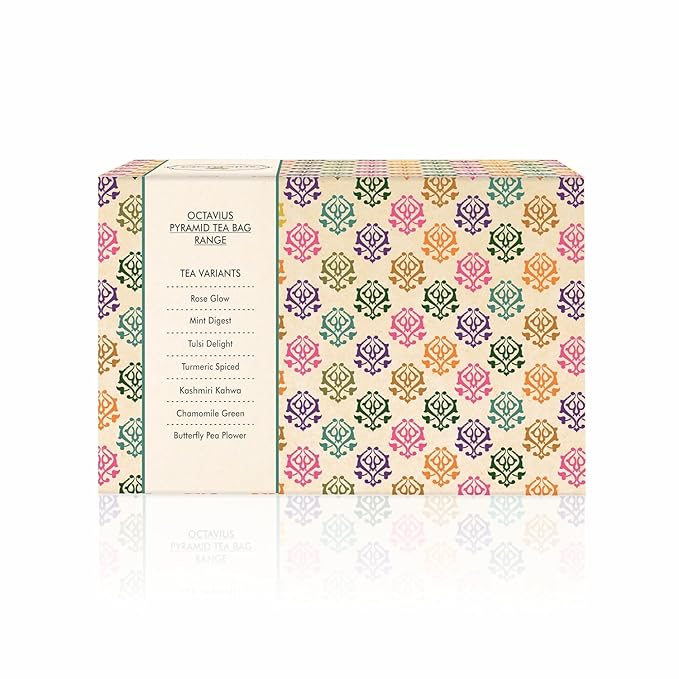 Octavius Mint Digest Digestive Green Tea | Rich in Antioxidants | Refreshing Mint & Green Tea Fusion - 20 Enveloped Pyramid Easy to Use Tea Bags