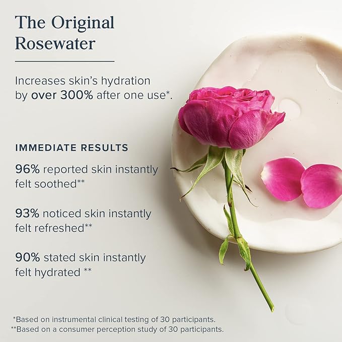 HERITAGE STORE Rosewater - Refreshing Face Mist with Damask Rose, All Skin Types - Hydrating Rose Water Spray for Glowing Skin Care - No Dyes or Alcohol, Hypoallergenic, Vegan, 60-Day Guarantee, 4oz