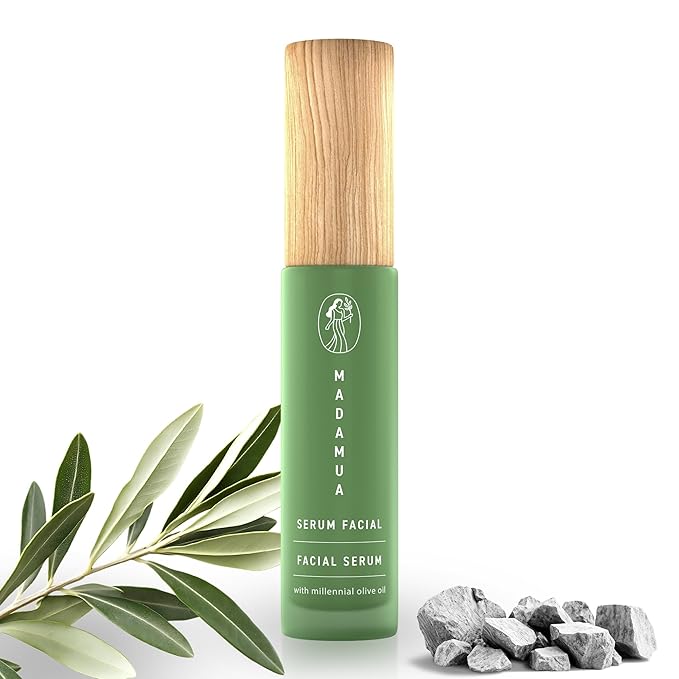 Organic Face Serum for Women - Millenial Olive Oil and Violet Extract Hydrating, Skin Brightening Serum for Face - Facial Skin Care Product for Dry Skin