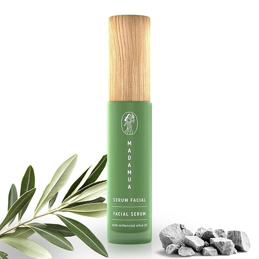 Organic Face Serum for Women - Millenial Olive Oil and Violet Extract Hydrating, Skin Brightening Serum for Face - Facial Skin Care Product for Dry Skin