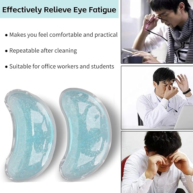 Under Eye Gold Gel Pads,Cooling Gel Eye Reusable Cold Eye for Puffy Eyes, Gel Ice Pack Cooling Eye Pads and Under Eye Patches for Redness and Eye Relax