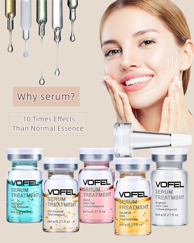 BB Glow Starter Kit for Microneedling Serum Pigment Ampoule Skin Treatment Kits 0.27oz 24 Vials