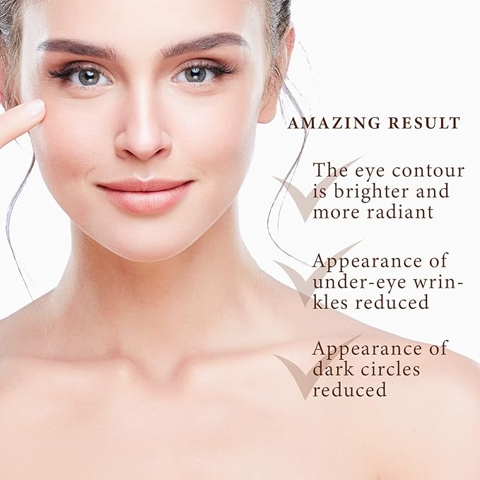 Refreshing and Firming Eye Cream Moisturizes the Tender Eye-Contour Skin Reduces Eye Bags Crow's Feet Fine Lines, 0.7 Fl Oz