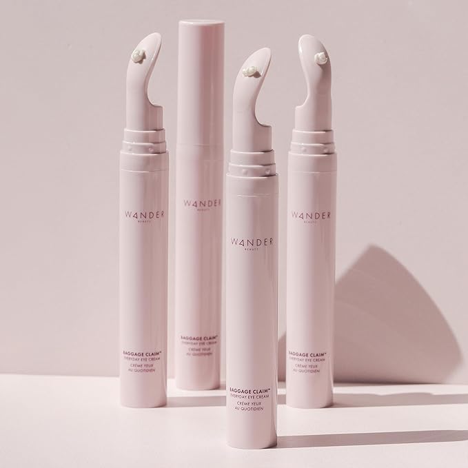 Wander Beauty Baggage Claim Everyday Eye Cream - Eye Serum for Dark Circles, Under-Eye Bags & Fine Lines - Hydrating Eye Cream with Hyaluronic Acid + Vitamin C Brightens, Tightens & Lifts - 0.5 oz