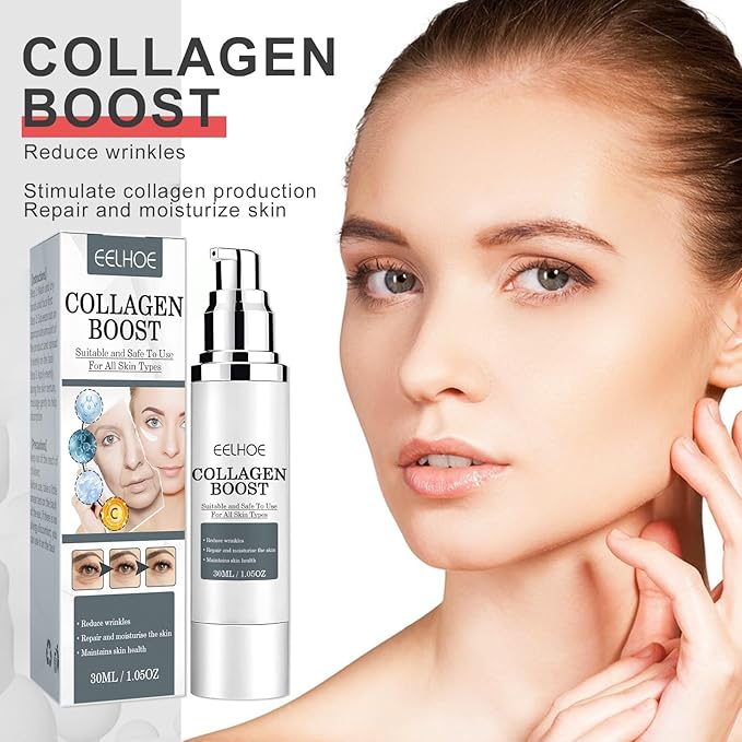 3Pcs EELHOE Collagen Boost Anti Aging Serum, EELHOE Collagen Anti-Wrinkle Cream, Voletas Collagen Boost Anti-Aging Serum