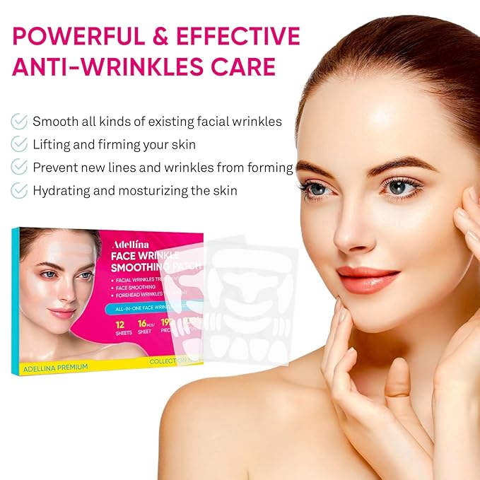 Facial and Forehead Wrinkle Patches: Face Wrinkle Treatment for Forehead, Smile Line, Under Eye- Anti Wrinkle Patches 192pcs