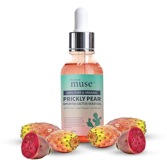 Prickly Pear Seed Oil - 100% Pure Organic Extra Virgin Oil, Cold Pressed Moisturizer for Face, Body & Hair Treatment - 1 oz - Hydrating & Nourishing