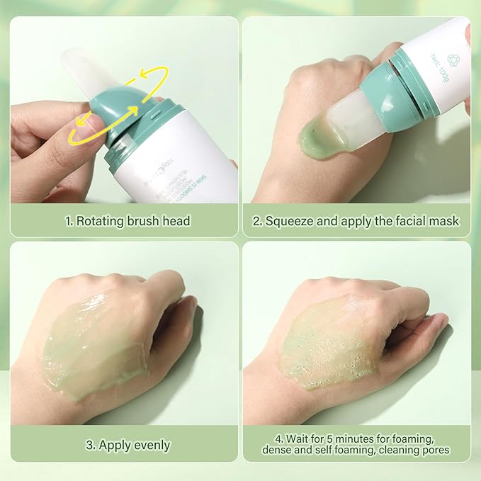 Aloe Vera Gel Mousse Bubble Facial Mask For Women Moisturizing Skin Care, Hydrating Nourishing Aloe Vera Extract After Sun Care Relief Soothes Calms Face Body Skincare 3.52oz