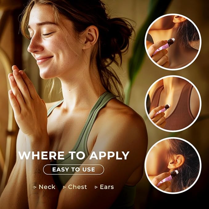 Gya Labs Bedtime Essential Oil Roll on - 100% Pure Natural Oil Roller for Restful Nights, Blend of Calming Chamomile, Sweet Orange & Cedarwood, Relaxing Aromatherapy, Travel Size (0.34 Fl Oz)