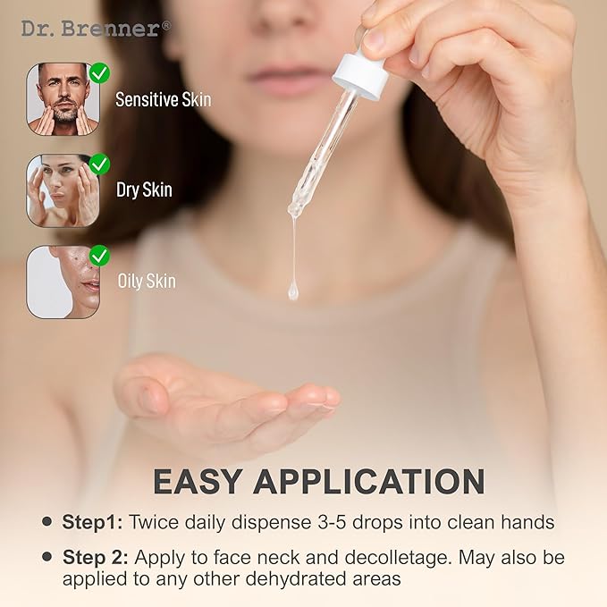 Vitamin C Serum (Tetrahexyldecyl Ascorbate) Night Oil Treatment With Squalane and Pure Rose Oil for Firmer, Glowing Skin, by Dr. Brenner 1 oz.