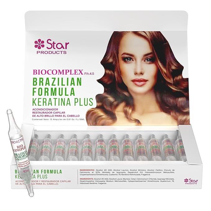 Brazilian Formula Keratin Plus 12 Pack – 0.61 oz Each, Professional Hair Smoothing & Strengthening Treatment for Frizz-Free, Healthy Hair