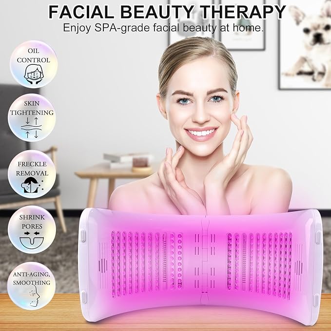 7 Color with LED Face for Facial Problems of SPA Facial Body Skin Care Beauty Salon Device-White (L)