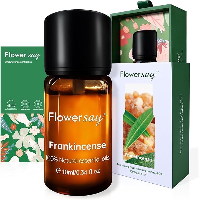 Frankincense Essential Oil 0.34Oz - 100% Pure Undiluted Premium Therapeutic Grade Essential Oils for Diffuser/Skin Care/Massage/Hair/Pain