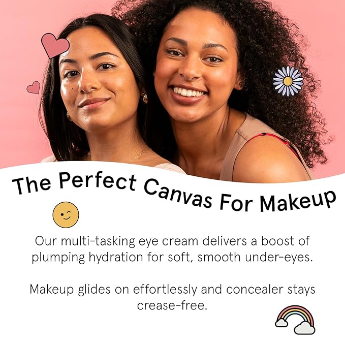 grace & stella Retinol & Caffeine Under Eye Cream Anti Aging - Travel Essentials - Hydrating Cream with Niacinamide, Peptides - Reduce Wrinkles, Crow's Feet, Puffiness - Vegan Skincare (0.5 floz/15ml)