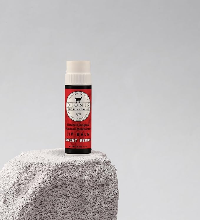 Goat Milk Sweet Berry Scent Lip Balm 0.28 oz Bundle with Nail Clipper - Moisturizing Lip Milk with Shea Butter, Coconut Oil, and Beeswax - Repair Chapped Lips - (4 Items)