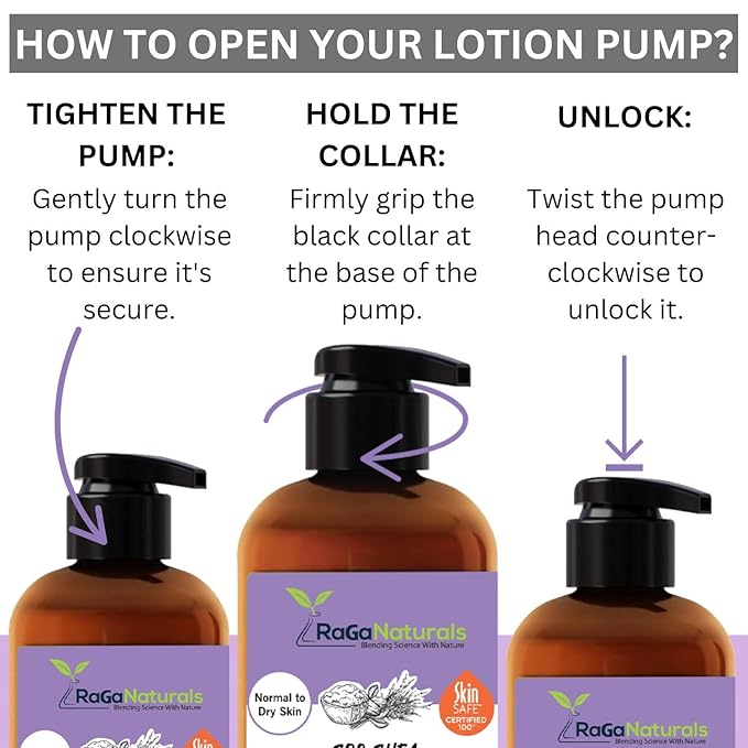 RaGaNaturals Lavender Shea Butter Hand and Body Lotion, 16 Fl Oz - Moisturizing, Plant-Based, Vegan, with Argan, Avocado Oil & Vitamin E