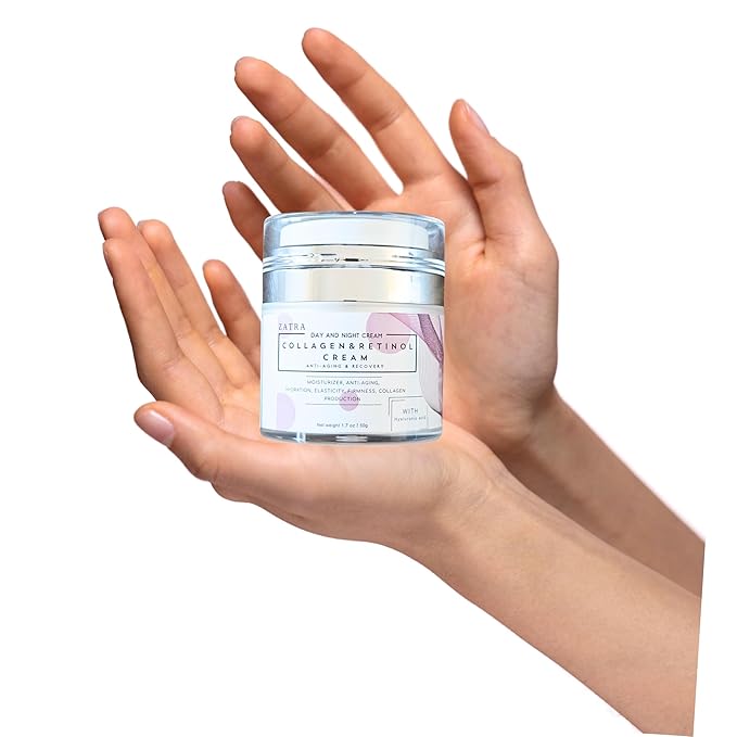 Retinol 3%, Collagen Face Cream with 5% Hyaluronic Acid, Moisturizer, Anti-Aging, Firmer, Reduce Fine Lines and Wrinkles, Radiant Skin