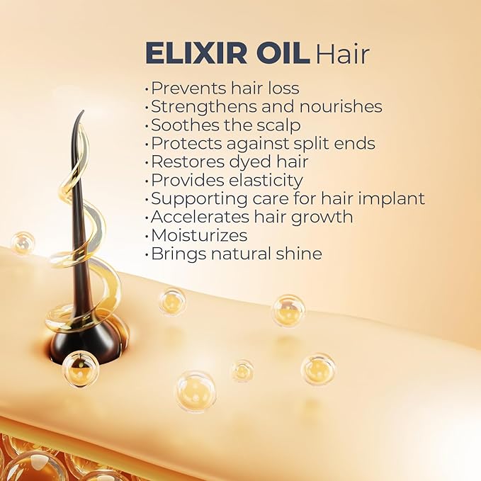 3-in-1 Elixir Oil – Organic Face, Body & Hair Oil with Vitamin E & 17 Botanical Oils – Moisturizing & Nourishing Treatment for Dry Skin, Scalp & Damaged Hair – for Women & Men – 5 fl oz