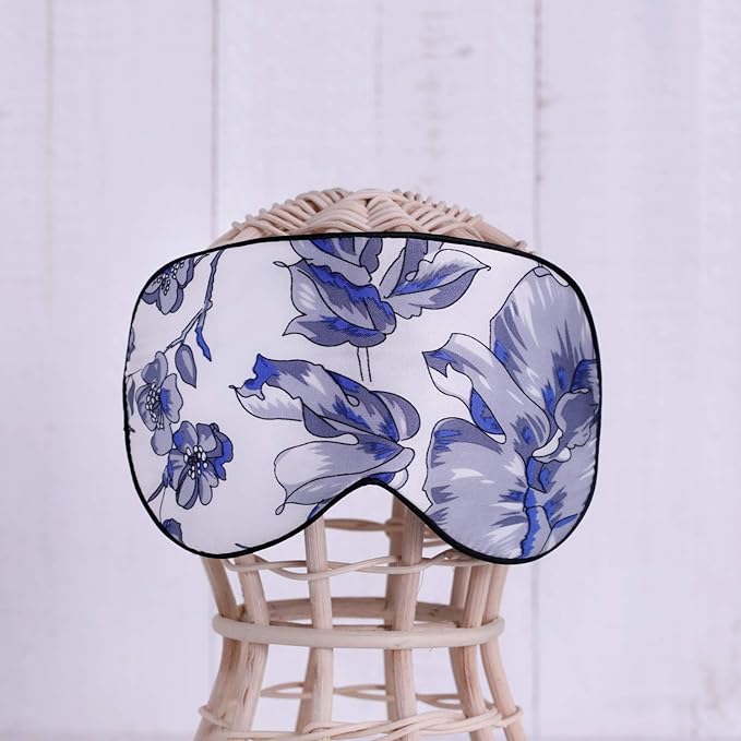 Maxfeel 100% Pure Silk Eye Mask - Sleep Eye Cover in Printed Colors (#11)