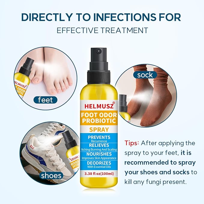 Athletes Foot Treatment, Natural Herbal Athletes Foot Spray for Most Athlete's Foot and Treat Symptoms of Molting, Blisters, Itching and Odor. (2Pcs, Fresh)