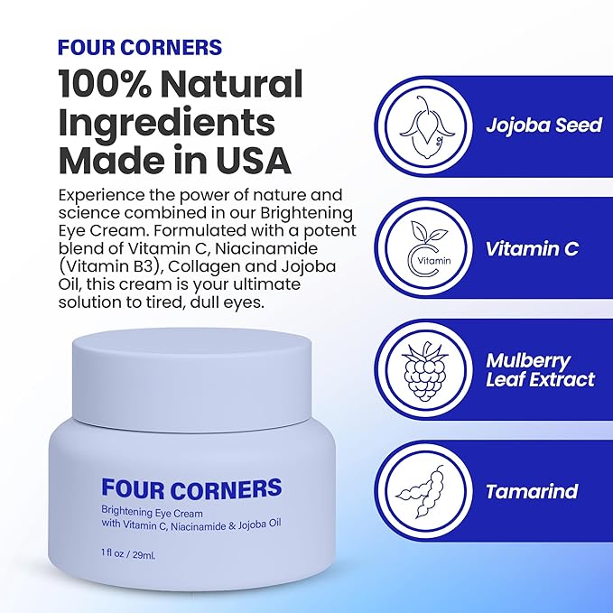 Eye Cream with Vitamin C, Niacinamide (Vitamin B3) & Jojoba Oil