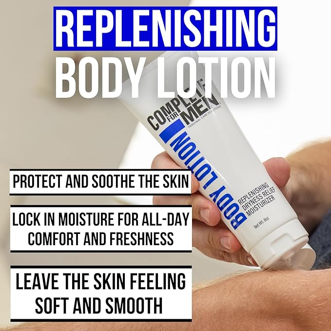 Body Lotion for Men, for Dry Skin: Non-Greasy Hand & Body Moisturizer with Shea Butter, Aloe Vera, 24 Hour Hydration, Mens Lotion for Dry Skin