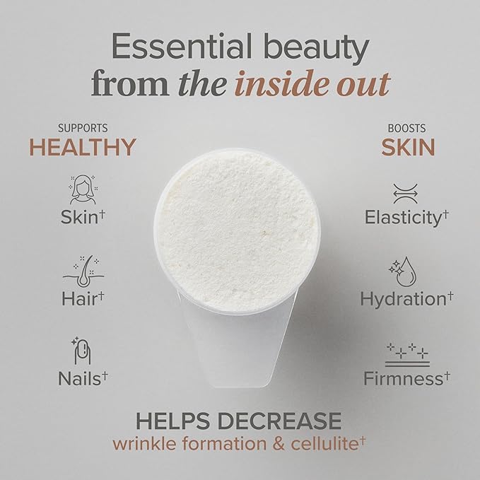 Collagen Skin - Hydrolyzed Collagen Peptides, with Hyaluronic Acid, Silicon & Biotin - Hair, Skin & Nails - Neutral - 11.9 oz (30 Servings)