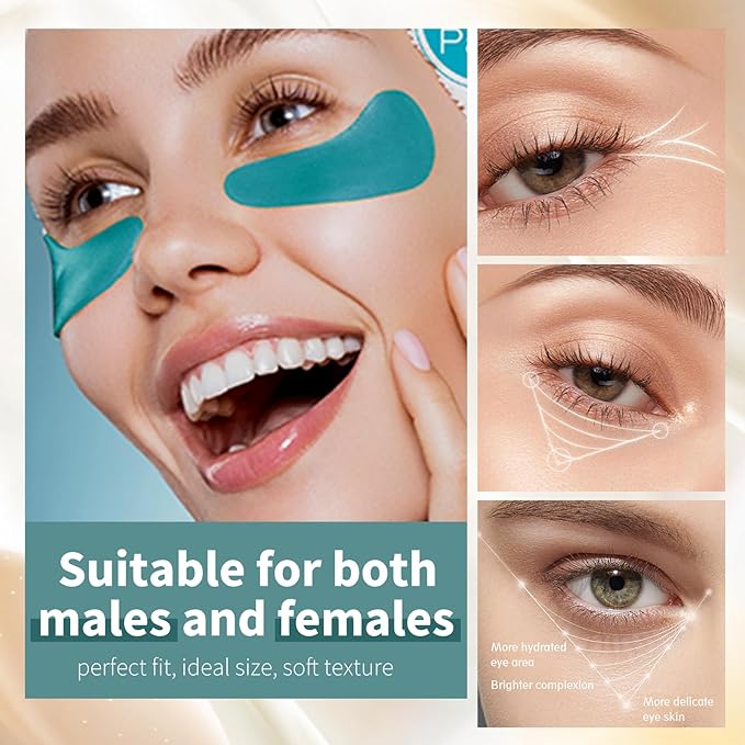 MOND'SUB Premium Under Eye Patches, Gel Eye Patches Hydrating & Refresh for Puffy Eyes, Under Eye Bags & Dark Circles, Natural Collagen Eye Gels Pads, Crystal Anti-Aging Eye Mask (Light blue)