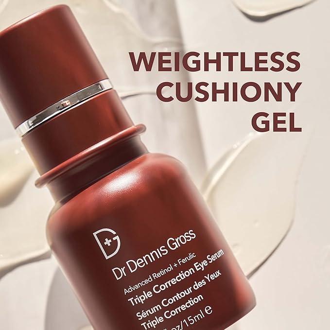 Dr. Dennis Gross Advanced Retinol + Ferulic Eye Serum – Target Dark Circles, Puffiness, Fine Lines & Wrinkles for Smooth, Youthful-Looking Eyes, 0.5 oz