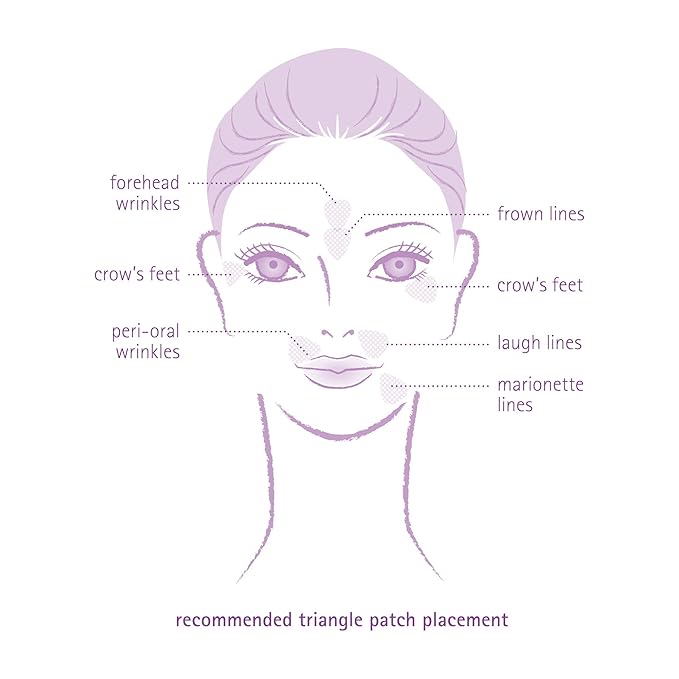 Toute Nuit Wrinkle Patches – Triangle – Face Tape for Forehead, Eyes & Lips – Hypoallergenic Anti Wrinkle Patches – 45 Count, Made in USA