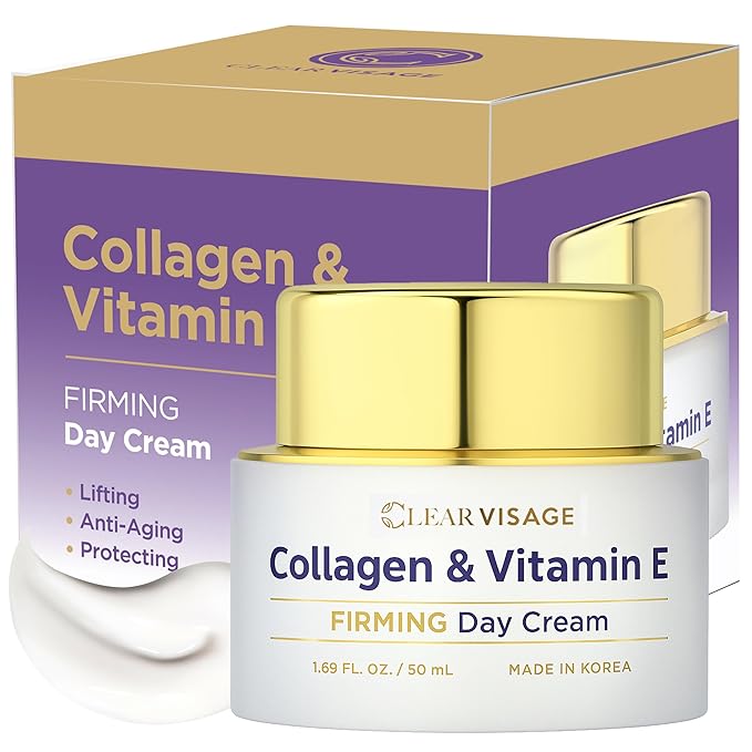 Collagen & Vitamin E Day Cream - Hydrating Anti-Aging, Improves Elasticity & Fine Lines - Dermatologist Tested, Cruelty-Free Korean Skin Care for All Skin Types - 1.69 fl. oz