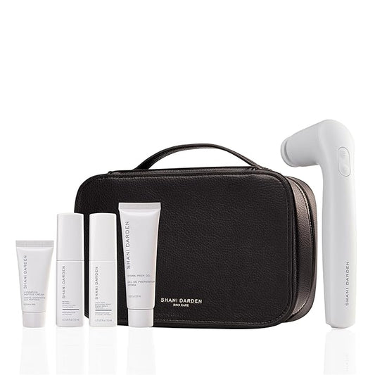 SHANI DARDEN SKIN CARE Sculpt & Firm Travel Kit, Facial Sculpting Wand, Attachments, Retinol Reform & Lactic Serums, Peptide Cream & Pep Gel, 7 Items