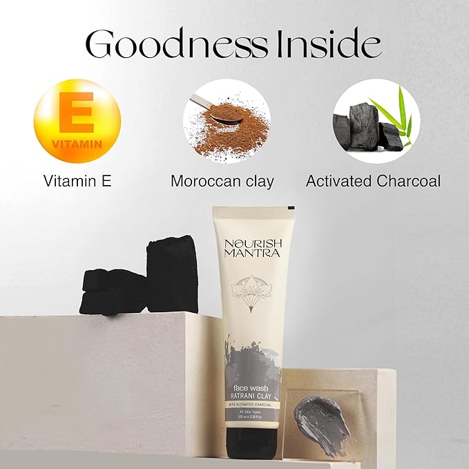 Nourish Mantra Eyebrow Growth Serum 10 ml and Ratrani Moroccan Lava Face Wash 100 ml