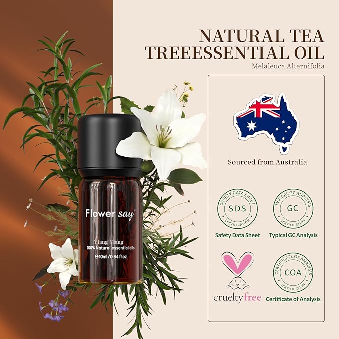 Ylang Ylang Essential Oil 0.34Oz - 100% Pure Natural MAX Undiluted Premium Therapeutic Grade Essential Oils for Diffuser/Skin Care/Massage/Hair/Toenails